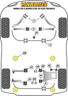 Powerflex Road Series Achterste/laagste draagarm bus voor BMW 5 serie E39 520 t/m 530 Touring 1996 &ndash; 2004