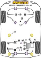 Powerflex Road Series Voorste/onderste tie bar naar chassis bus BMW 5 serie E39 535 t/m 540 en M5 1996 &ndash; 2004