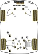 Powerflex Road Series Stabilisatorstang montagebus achter 12mm BMW 5 serie E60 E61 xDrive 2003 &ndash; 2010