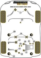 Powerflex Black Series Achterste/bovenste draagarm binnenste bus BMW 6 serie E63 E64 2003 &ndash; 2010