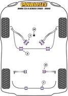 Powerflex Road Series Voorste/binnenste track control arm/tca bus BMW 8 serie E31 1989 &ndash; 1999