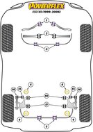 Powerflex Black Series Achterste/laagste draagarm bus voor BMW X serie X5 E53 1999 &ndash; 2006