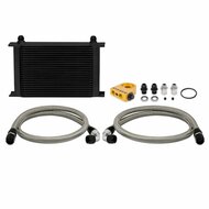 Mishimoto universele thermostatische oliekoeler kit 25 rij zwart