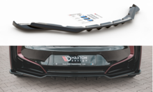 Maxton Design splitter met vinnen achter glanzend zwart BMW I8