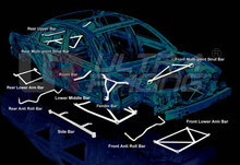 Ultra Racing BMW 5 Serie E60 M5 4 punts front upper veerpootbrug