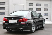 BMW 5 serie F10 M5 diffusor hoeken zijkanten achterbumper Maxton Design
