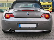 Eisenmann einddemper 2x76mm rond BMW Z4 E85 E86 voor standaard achterbumper