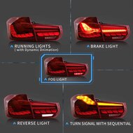OLED look achterlichten passend voor BMW 3 serie F30 en M3 F80