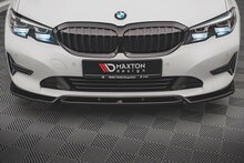 Frontspoiler V1 glanzend zwart passend voor BMW 3 serie G20 en G21 model 2019 - 2022 met standaard voorbumper Maxton Design