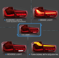 OLED look blackline achterlichten passend voor BMW 4 serie F32, F33 en F36, F82 M4 en F83 M4