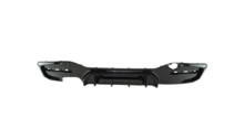 Competiton II diffuser glanzend zwart dubbel links passend voor BMW 1 Serie F20 LCI en F21 LCI