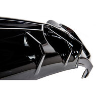 Competiton II diffuser glanzend zwart dubbel links passend voor BMW 1 Serie F20 LCI en F21 LCI