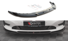 Frontspoiler V2 glanzend zwart passend voor BMW 3 serie G20 en G21 model 2019 - 2022 met standaard voorbumper Maxton Design