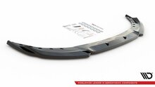 Frontspoiler V2 glanzend zwart passend voor BMW 3 serie G20 en G21 model 2019 - 2022 met standaard voorbumper Maxton Design