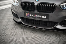 Maxton Design front spoiler V1 glanzend zwart passend voor BMW 1 serie F20 LCI en F21 LCI met M pakket voorbumper