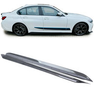 Zijskirt aanzet carbon look passend voor BMW 3 serie G20 en G21 met M pakket sideskirts