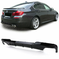 Performance look diffusor carbon look vier uitlaten passend voor BMW 5 serie F10