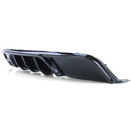 Performance look diffuser glanzend zwart passend voor BMW 1 serie E82 en E88 met M pakket achterbumper
