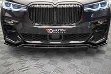Maxton Design front spoiler V1 glanzend zwart BMW X7 G07 met M pakket