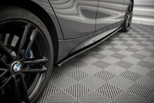 Sideskirt aanzets glanzend zwart passend voor BMW 1 serie F20 en F20LCI M pakket Maxton Design 
