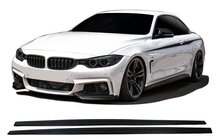 BLACK FRIDAY BMW 4 serie F32 en F33 performance look aanzet sideskirts mat zwart