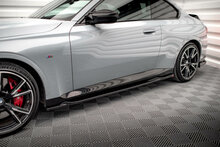 Sideskirts aanzets V2 glanzend zwart passend voor BMW 2 serie G42 met M pakket Maxton Design