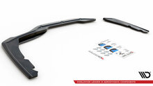 Maxton Design diffusor aanzets met splitters glanzend zwart V1 BMW 2 serie F44 M pakket