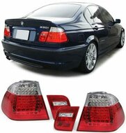 LED achterlichten rood / wit passend voor BMW 3 serie E46 sedan model 1998 - 2001