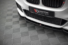 Maxton Design frontspoiler glanzend zwart versie 1 passend voor BMW X1 F48 met M pakket voorbumper