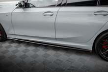 Zijskirt aanzets glanzend zwart passend voor BMW 3 serie G20LCI en G21LCI met M pakket sideskirts Maxton Design