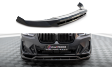 Frontsplitter glanzend zwart passend voor BMW X3 G01 LCI met M pakket voorbumper Maxton Design 