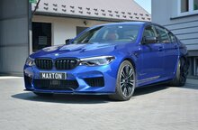 Frontsplitter glanzend zwart versie 2 passend voor BMW M5 F90 Maxton Design