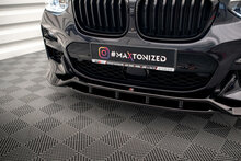 Front splitter glanzend zwart passend voor BMW X3 G01 M40i en M40d versie 2 met M pakket Maxton Design 