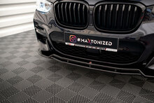 Front splitter glanzend zwart passend voor BMW X3 G01 M40i en M40d versie 1 met M pakket Maxton Design