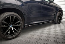 Sideskirt aanzet glanzend zwart passend voor BMW X6 F16 Maxton Design