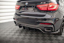 Diffusor aanzet glanzend zwart passend voor BMW X6 F16 met M pakket