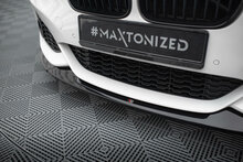 Frontspoiler CSL look glanzend zwart passend voor BMW 1 serie F20LCI en F21LCI met M pakket voorbumper Maxton Design