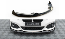 Frontspoiler CSL look glanzend zwart passend voor BMW 1 serie F20LCI en F21LCI met M pakket voorbumper Maxton Design