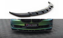 Frontspoiler versie 2 glanzend zwart passend voor BMW 7 serie F01 en F02 met standaard voorbumper