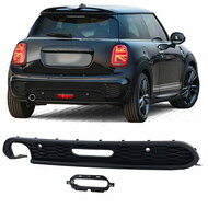 Sport look diffuser passend voor Mini F55, F56 en F57 model 2013 - 2020 uitlaat dubbel links