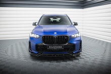 Front splitter glanzend zwart versie 1 passend voor BMW X5 G05 LCI Maxton Design