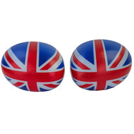 Spiegelkappen Union Jack blauw/wit/rood passend voor Mini F54, F55, F56 en F57 model 2013 - 2018