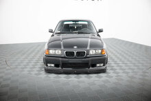 Frontspoiler V1 glanzend zwart passend voor BMW 3 serie E36 met M pakket voorbumper Maxton Design