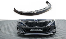 Front splitter versie 2 glanzend zwart passend voor BMW 5 serie G60 met M pakket voorbumper Maxton Design