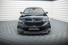 Front splitter versie 2 glanzend zwart passend voor BMW 5 serie G60 met M pakket voorbumper Maxton Design