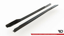 Sideskirts diffusers glanzend zwart V2 passend voor BMW 5 serie G60 met M pakket Maxton Design