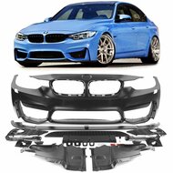 BLACK FRIDAY EVO look voorbumper met front lip passend voor BMW 3 serie F30 en F31 zonder parkeersensoren