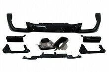 Diffuser glanzend zwart met sierstukken passend voor BMW 2 serie F44 met M pakket achterbumper