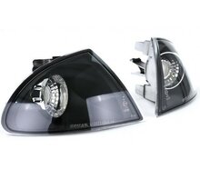 Helder zwarte knipperlichten passend voor BMW 3 serie E46 sedan en touring model 1998 - 2001