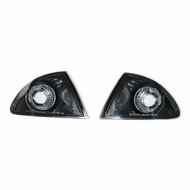 Helder zwarte knipperlichten passend voor BMW 3 serie E46 sedan en touring model 1998 - 2001